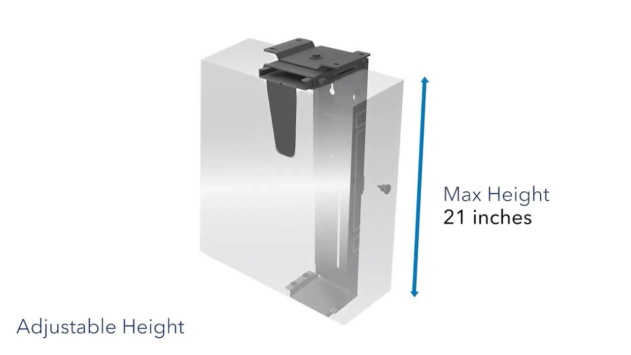 mount-it! 21 in. x 8 in. CPU Under Desk Mount Computer Tower Holder MI-7150  - The Home Depot