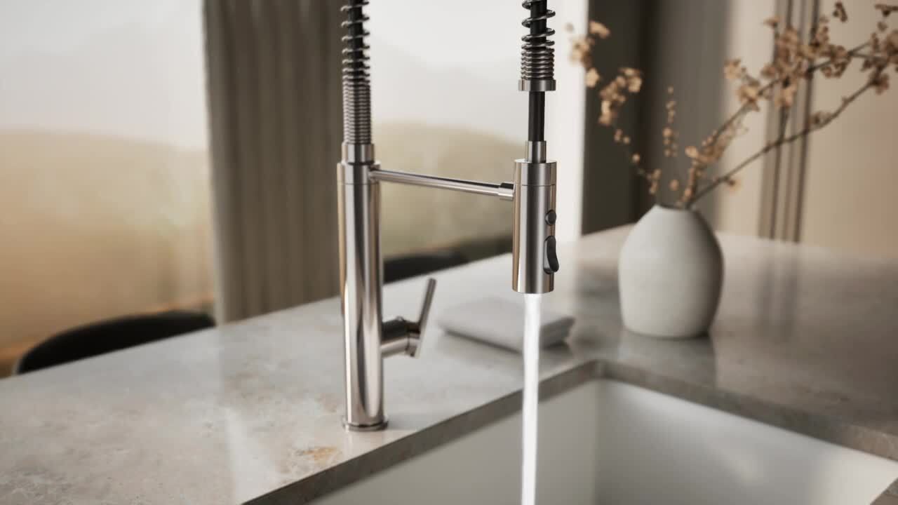KOHLER Purist Single-Handle Standard Kitchen Faucet in Vibrant KOHLER Purist Single-Handle Standard Kitchen Faucet in Vibrant