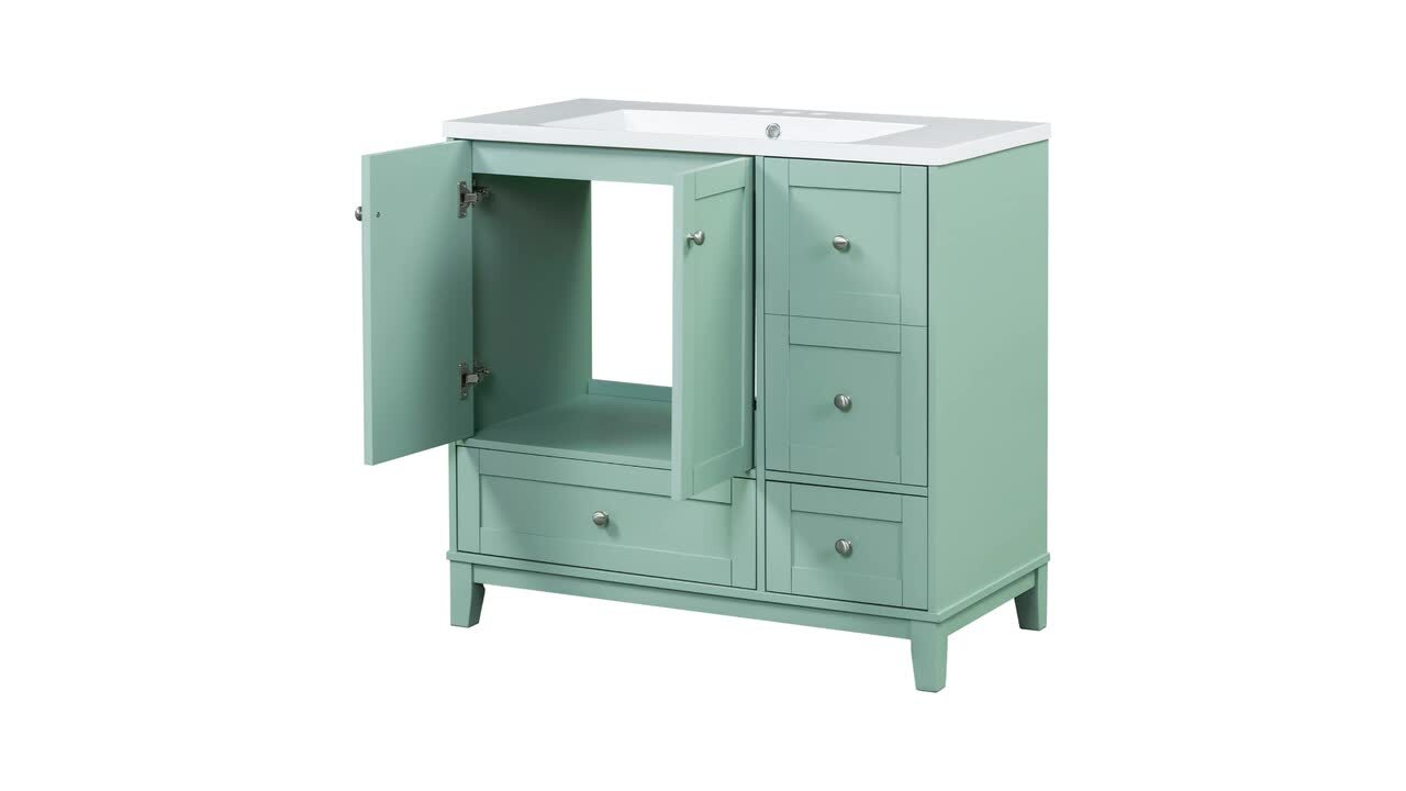 Eviva London 30 in. W x 18 in. D x 34 in. H Single Sink Freestanding Bath Vanity in White with White Carrara Quartz Top