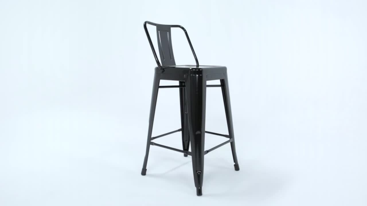 24 inch 2024 gunmetal bar stools