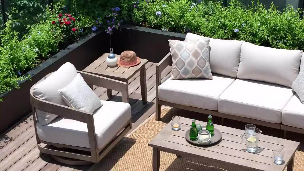 PEAK HOME FURNISHINGS Harmonti Driftwood Aluminum Patio