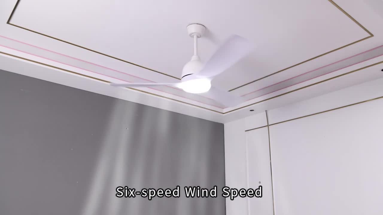 Sofucor 54 in.Indoor/Outdoor White Smart 6-Speed Ceiling Fan with