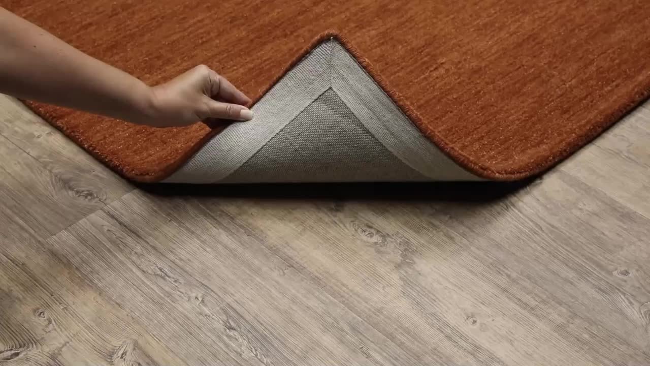 AVERLEY HOME Allaire Rust 2 ft. x 8 ft. Solid Heathered Hand