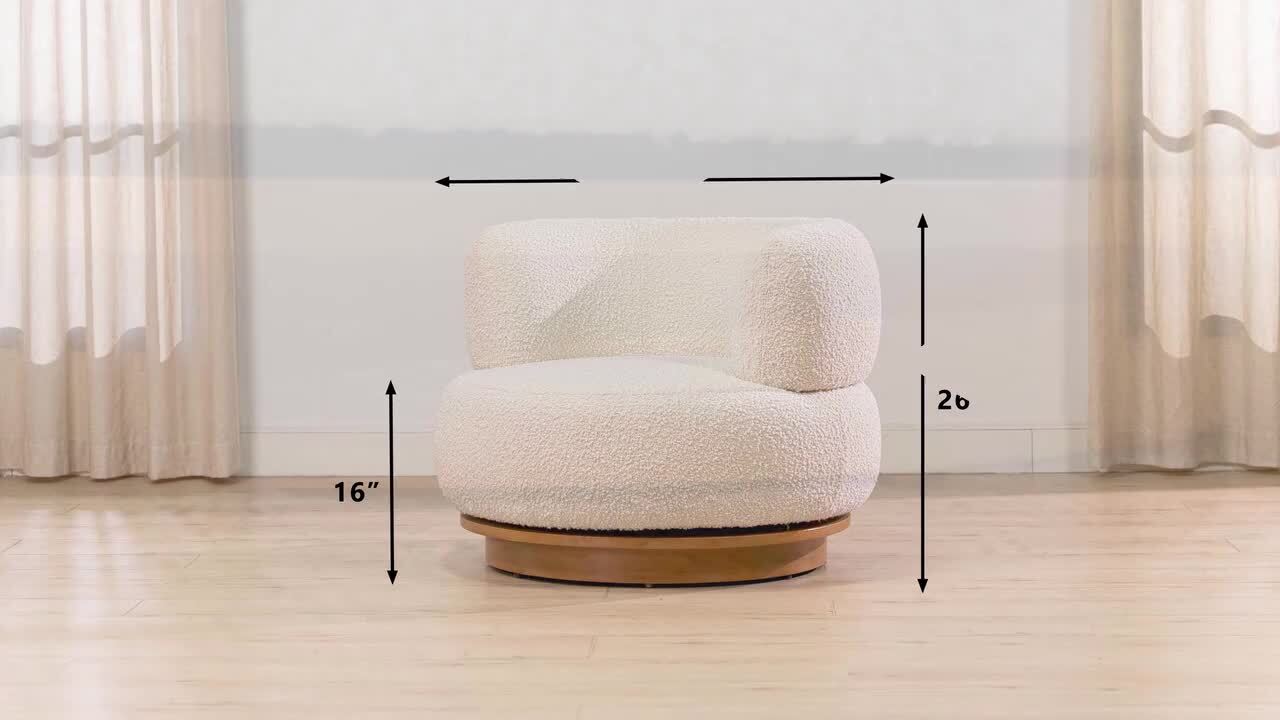 Jennifer Taylor Fuji 34 in. Scandinavian Modern 360 Swivel