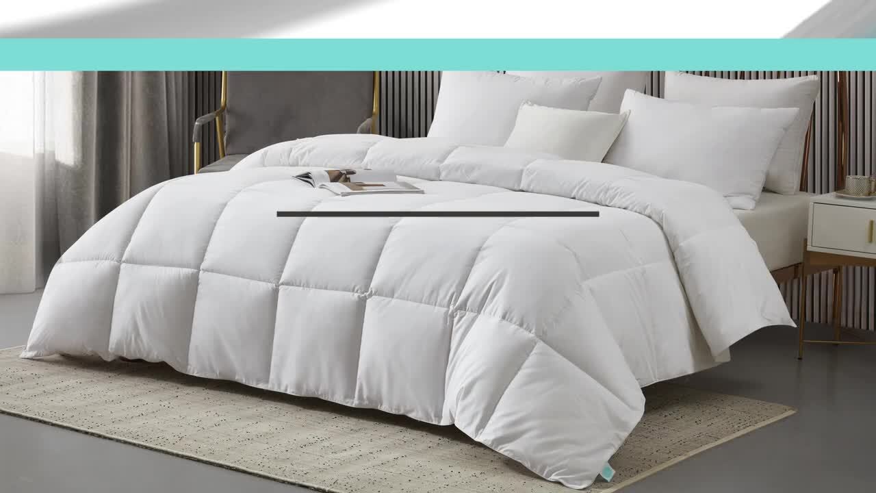 $880 Hotel hotsell Collection European White Goose Down Medium Weight King Comforter, Hy