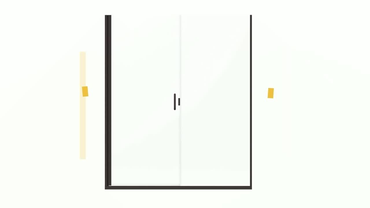 Distinctive 60 in. W x 58.5 in. H Frameless Sliding Bathtub Door in Matte Black Distinctive 60 in. W x 58.5 in. H Frameless Sliding Bathtub Door in Matte Black