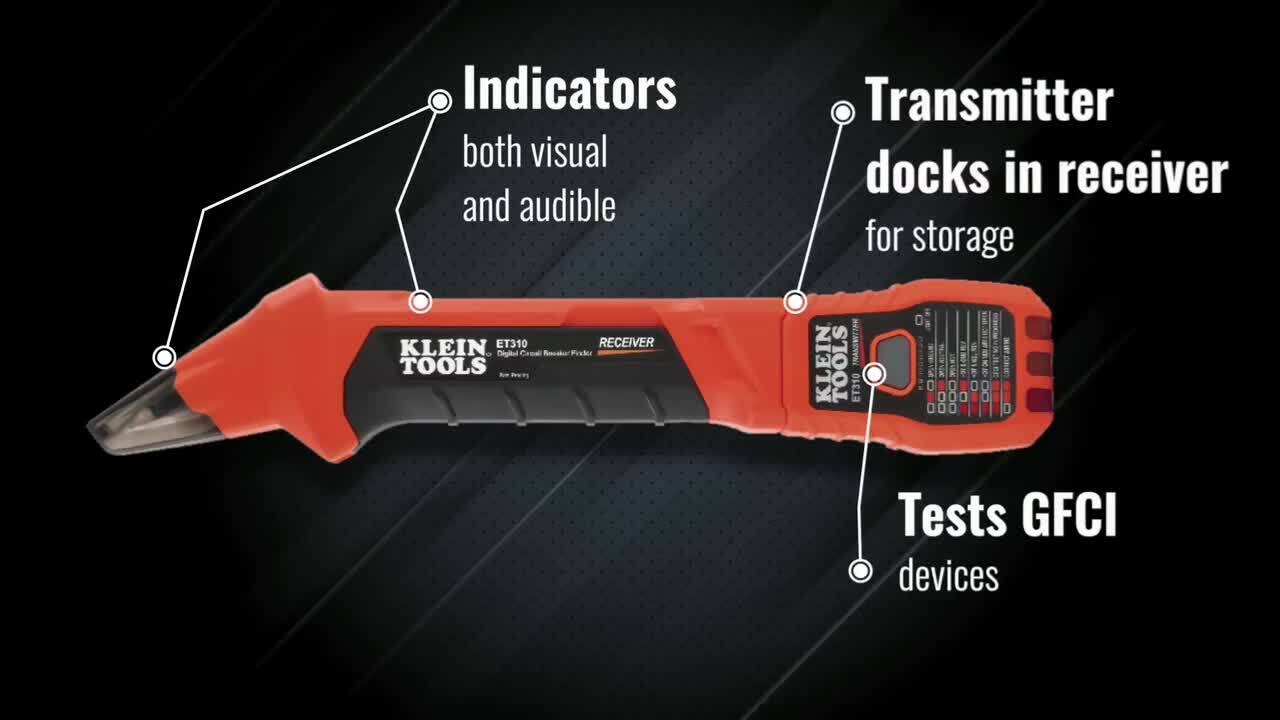 Digital Circuit Breaker Finder with GFCI Outlet Tester and Accessory Kit