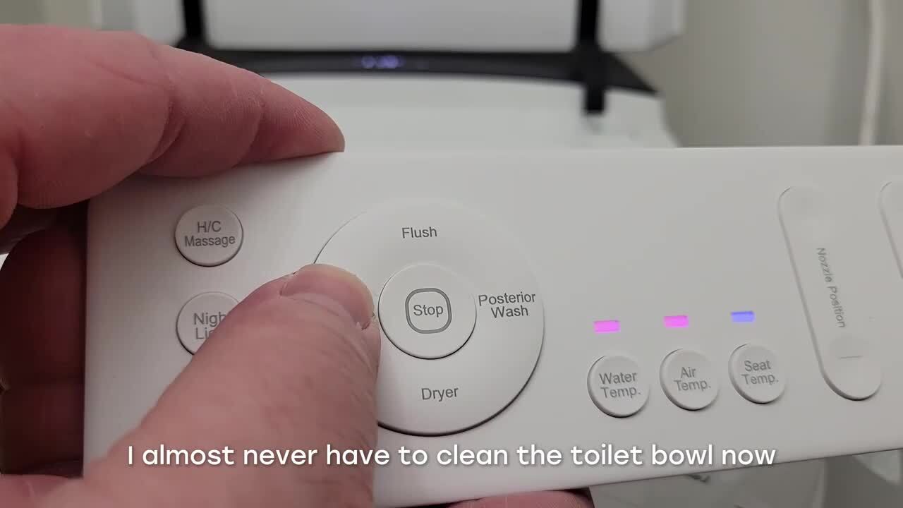 HOROW Tankless Elongated Smart Toilet Bidet in Golden with Auto Flush, Heated Seat, Warm Air Dryer, Bubble Infusion Wash