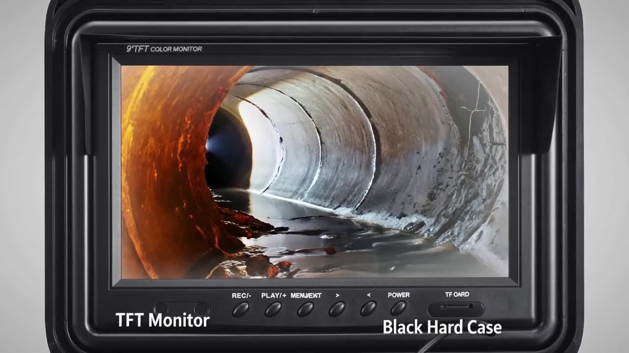 Vebreda 164 ft. Sewer Camera with 512 Hz. Locator 9 in. Screen DVR