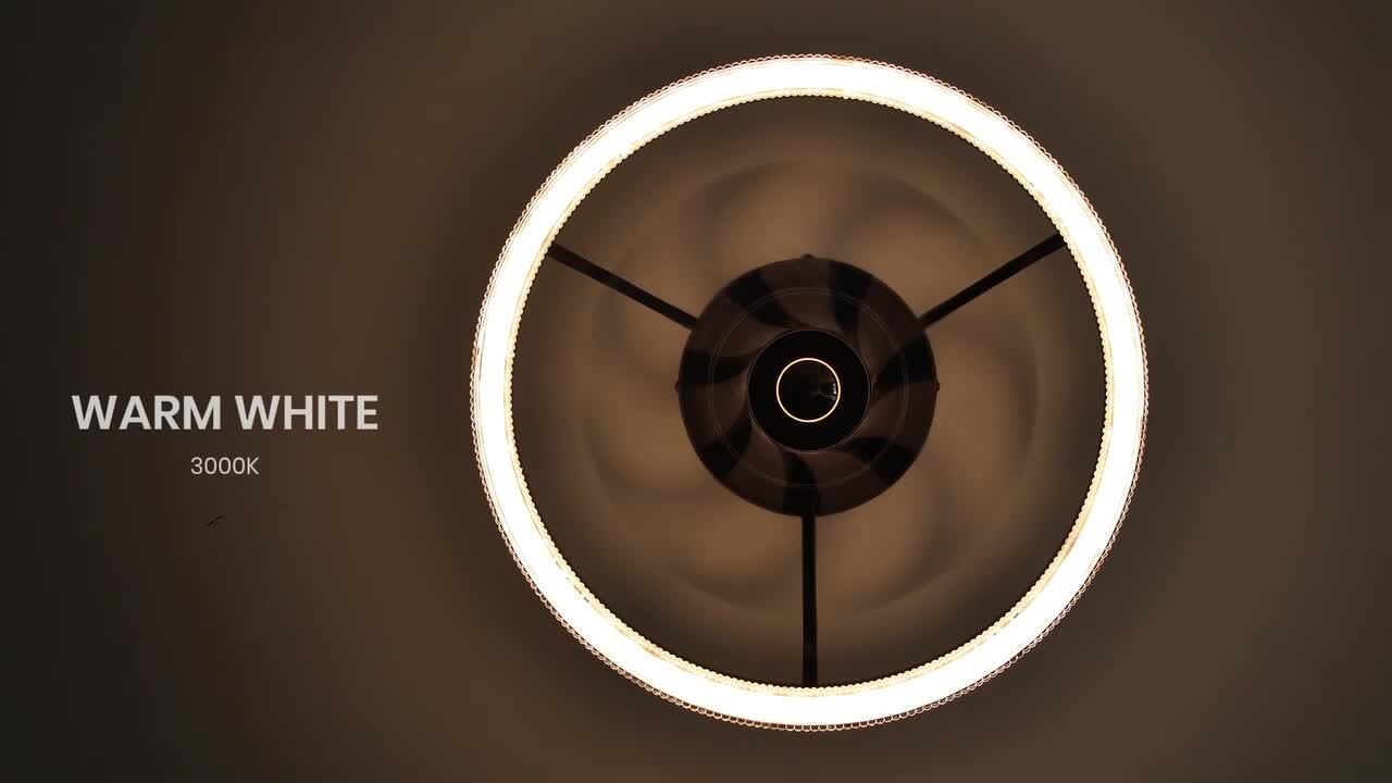 Cadeninc 52-inch Indoor Industrial Black 5-Blade Ceiling Fan with Remote and Light Kit