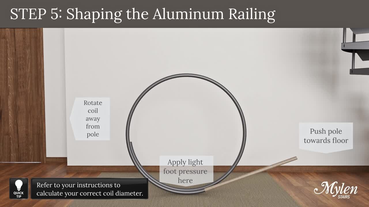 Mylen STAIRS Reroute Galvanized Exterior 60 in. Diameter Spiral