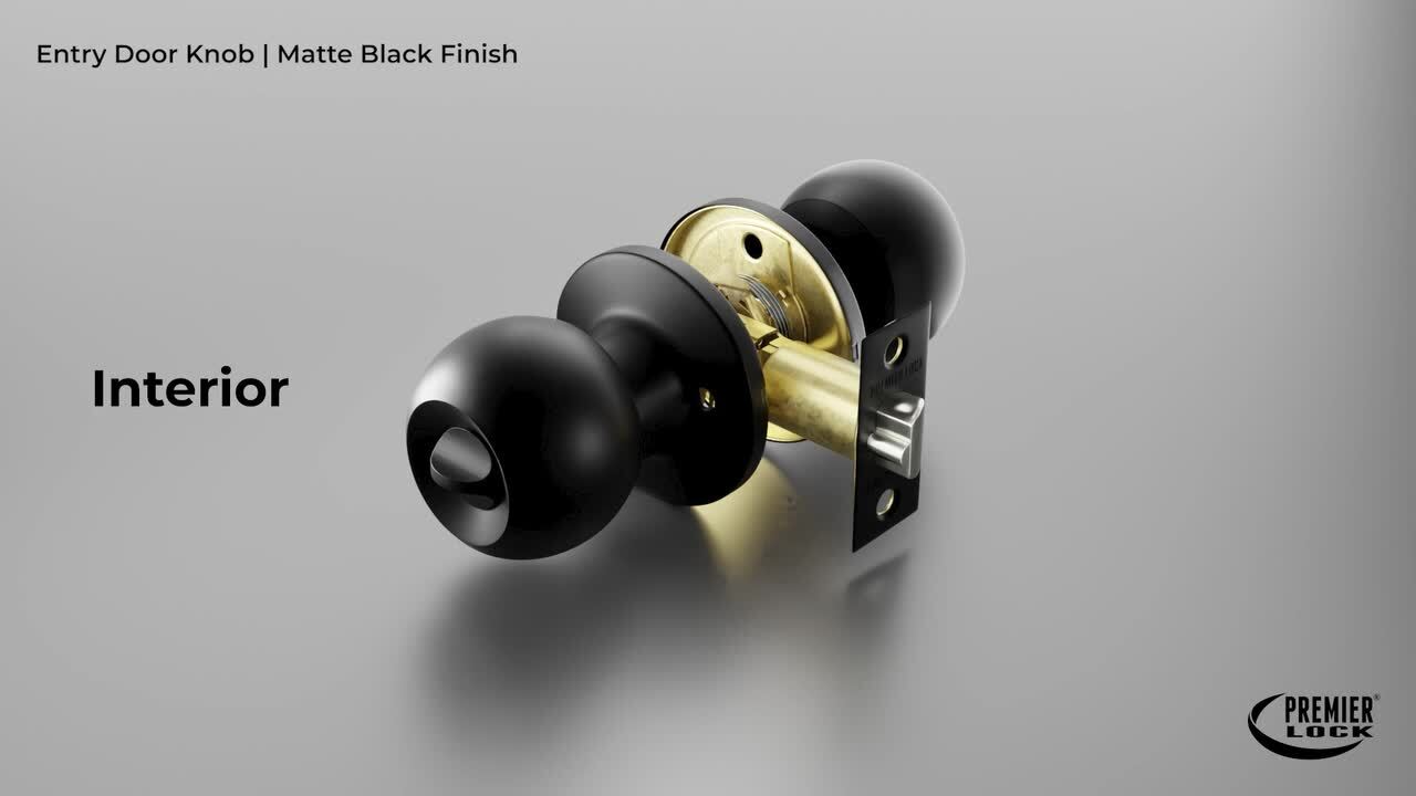 Premier Lock Black Entry Door Knob Combo Lock Set with Deadbolt