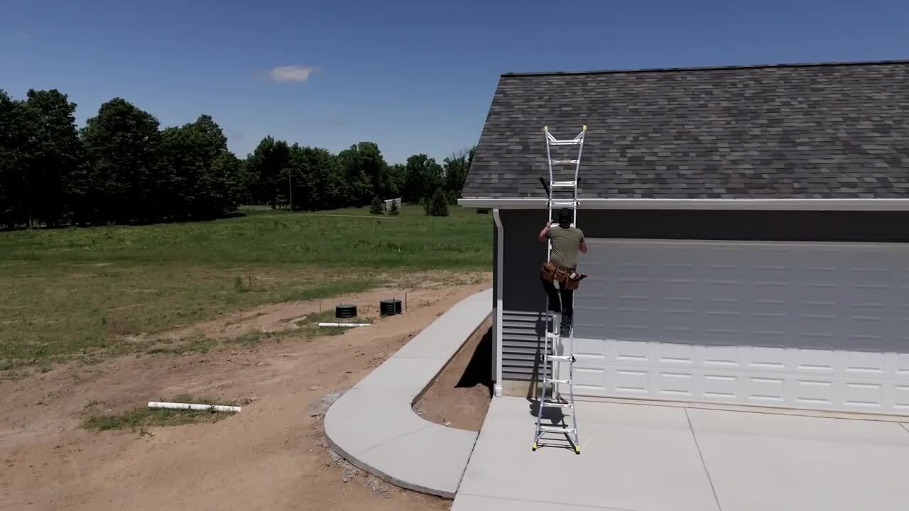 18 ft. Reach MPXA Aluminum Multi-Position Ladder with 300 lbs. Load Capacity Type IA Duty Rating 18 ft. Reach MPXA Aluminum Multi-Position Ladder with 300 lbs. Load Capacity Type IA Duty Rating