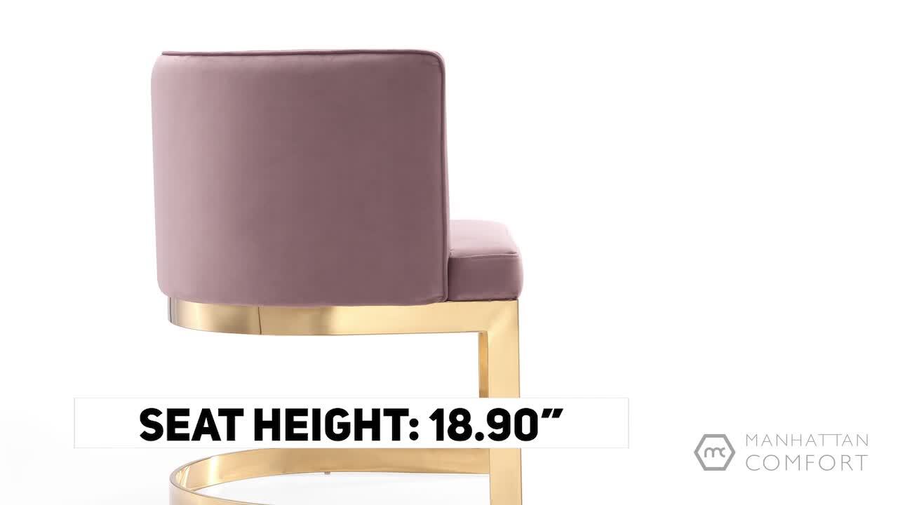 Brass and best sale velvet dining chair