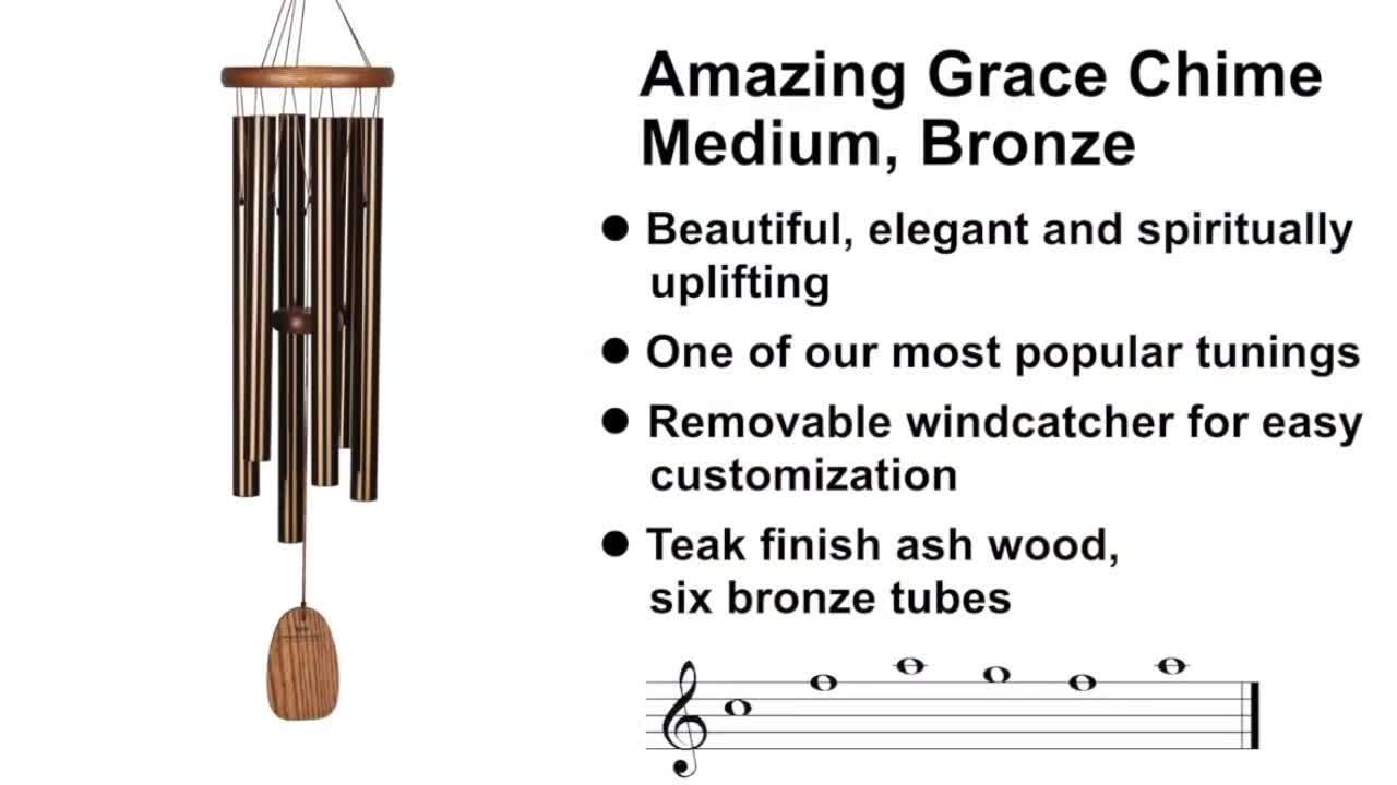 Woodstock Chimes Amazing Grace Chime - Small, Bronze