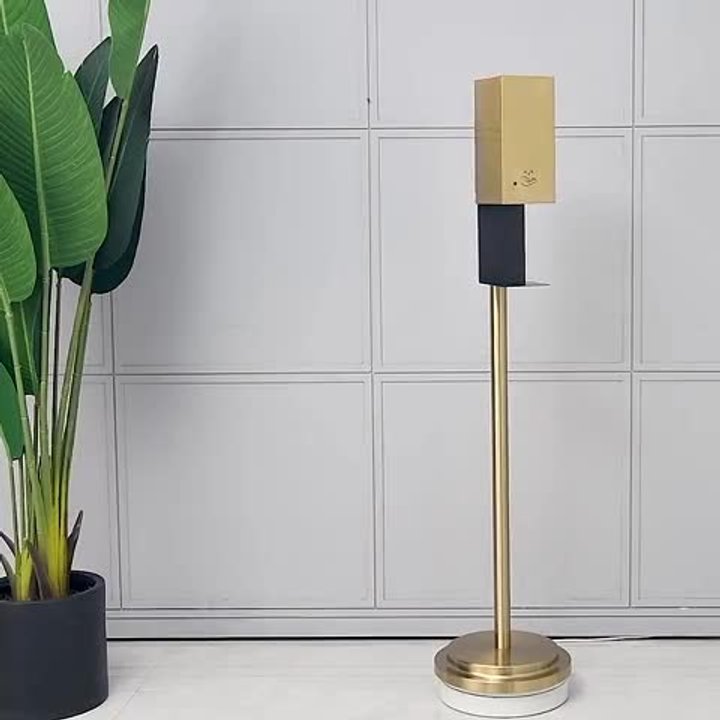 NOVA of California Brushed Brass Commercial Hand Sanitizer