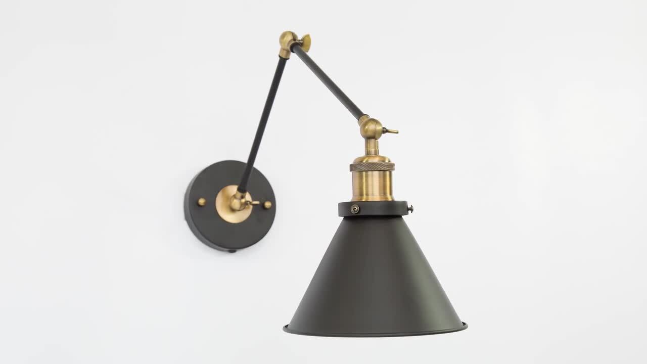 Black swing arm on sale wall sconce