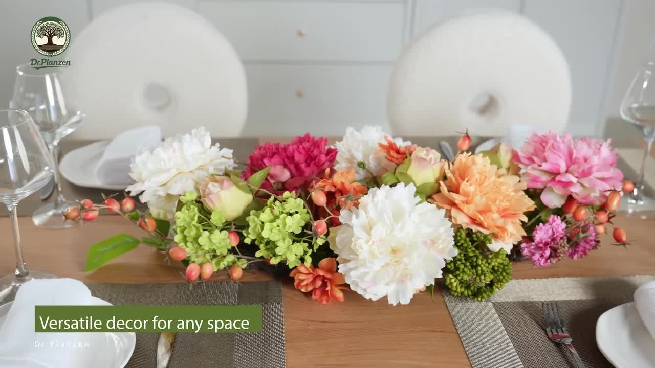 DR.Planzen 28 in. Artificial Green Wedding Arch Flowers Kit Silk