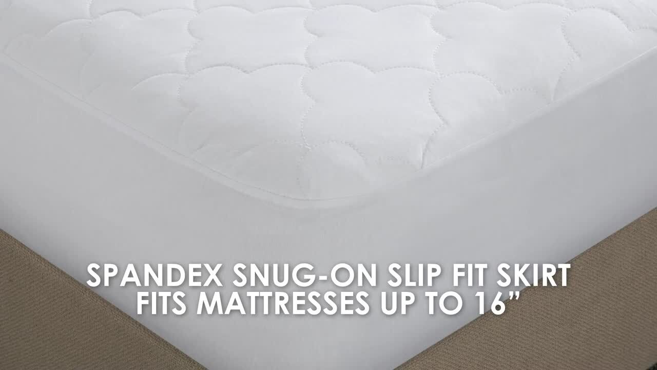 King Scotchgard Heated Mattress-Pad Secure Comfort purchases Technology-Luxury Quilted Ele