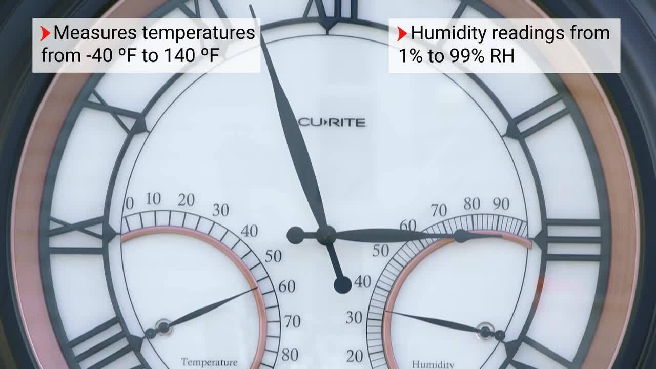 24 outdoor clock with thermometer