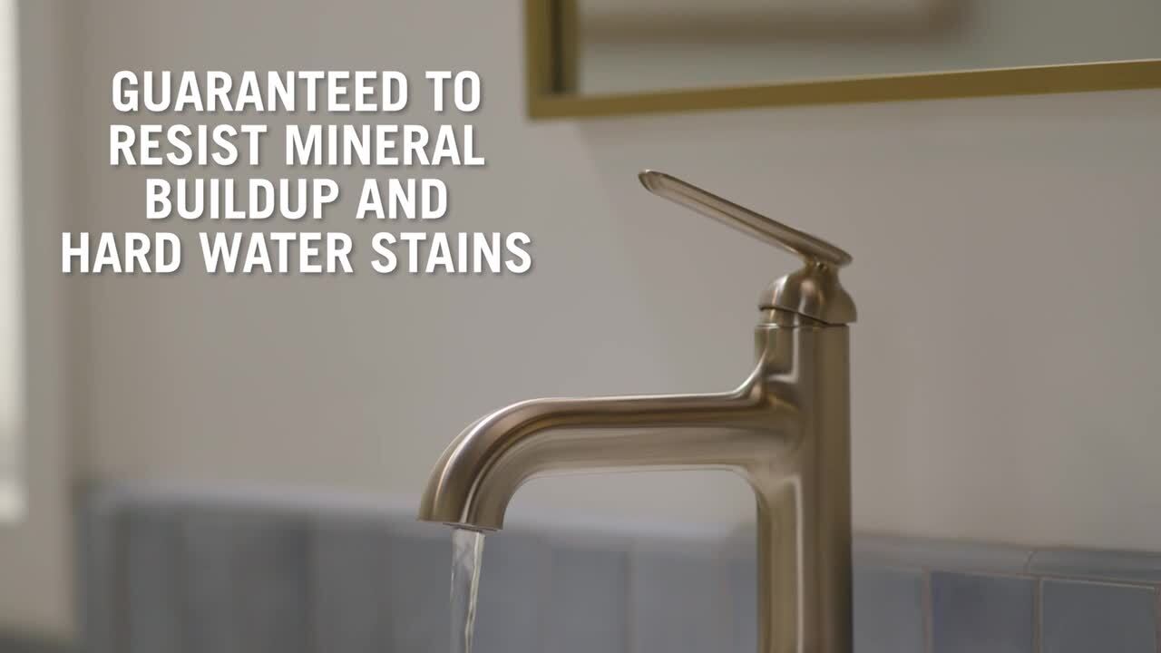 Delta Bonacci Gold Single Handle Single Hole Bathroom Sink Faucet