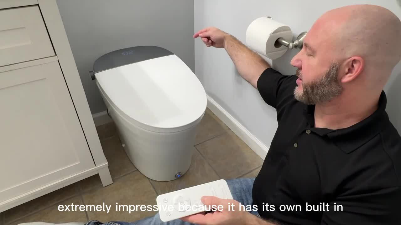 WELLFOR Nova Elongated Built-in Tank Smart Toilet Bidet in White - ADA Compliant, Auto Flush, Energy Efficient