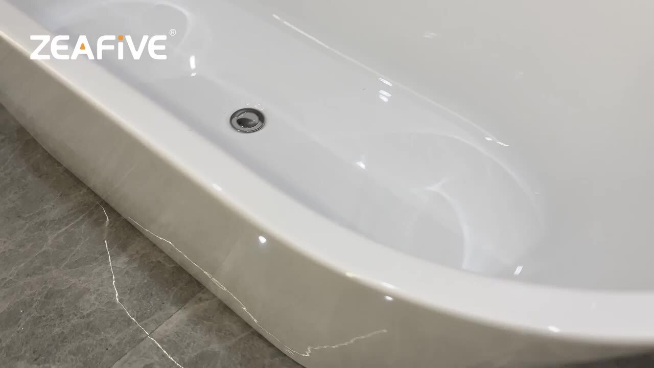 Zeafive Ane 59 in. x 29.5 in. Free Standing Soaking Tub