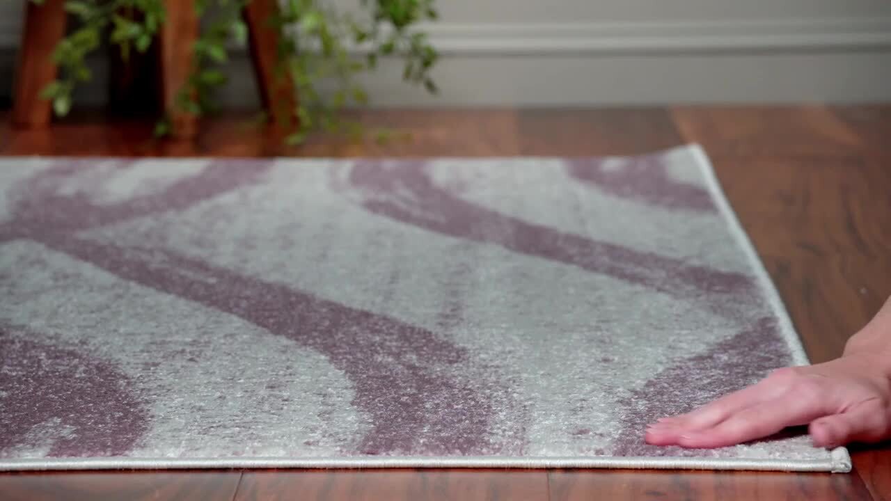 SAFAVIEH Adirondack Cream/Purple 8 ft. x 10 ft. Striped Area Rug