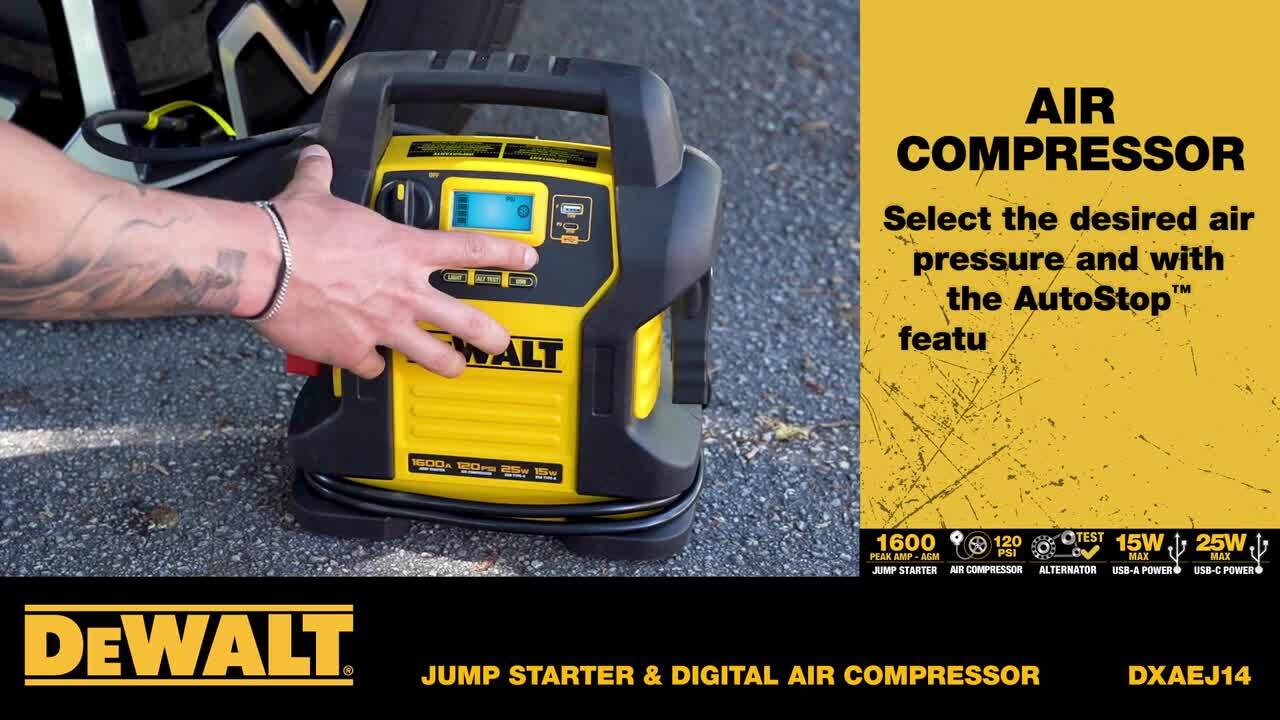 Dewalt car battery charger air deals compressor