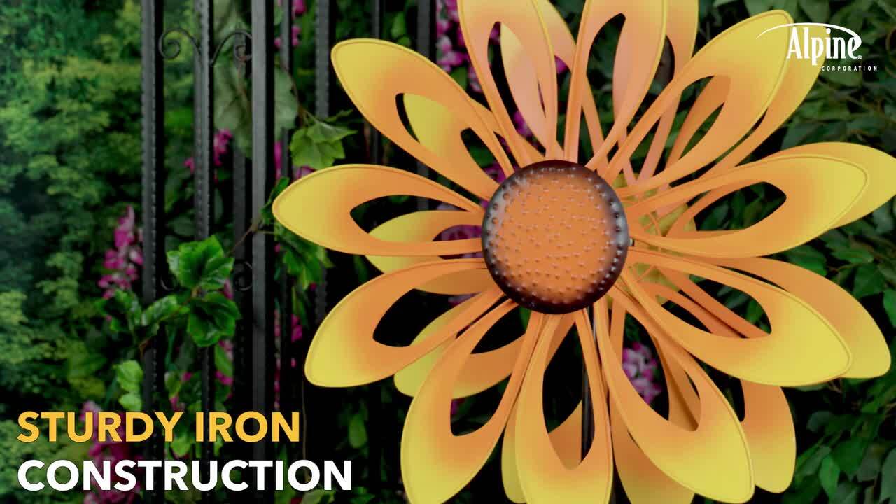 Alpine Corporation Sunflower Wind Spinner Garden Stake SLL2650