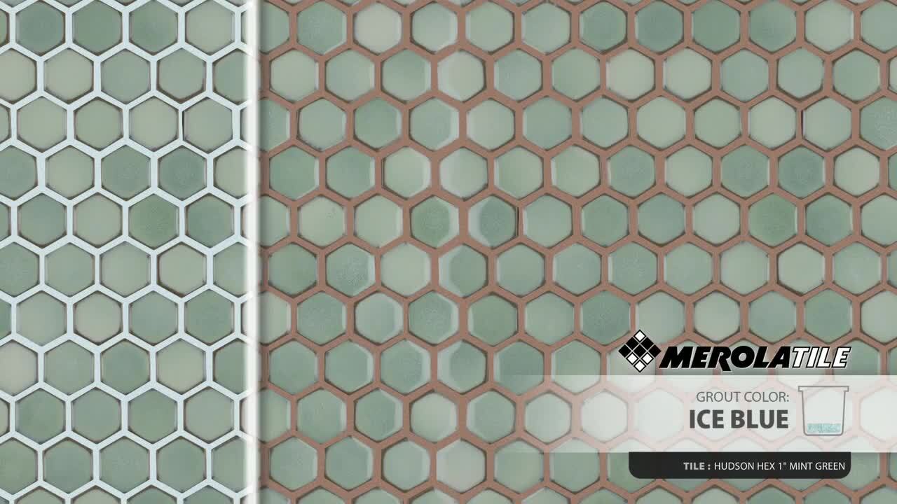 Merola Tile Hudson 1 in. Hex Mint Green 6 in. x 6 in. Porcelain