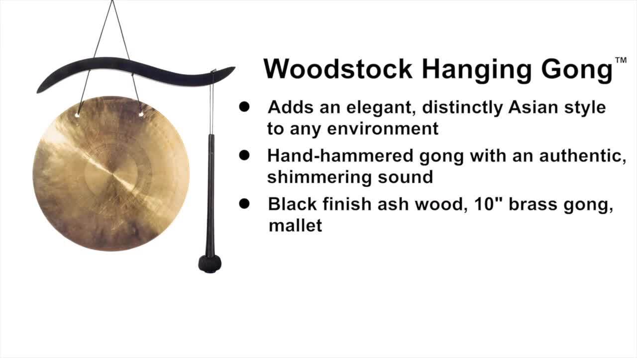 Signature Collection, Woodstock Hanging Gong, 17 in. Wind Gong WCBHG