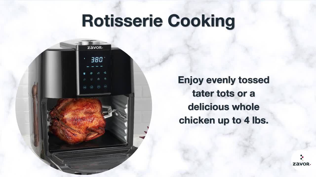GoWISE USA 12.7 Qt. Black Rotisserie Oven and Air Fryer with