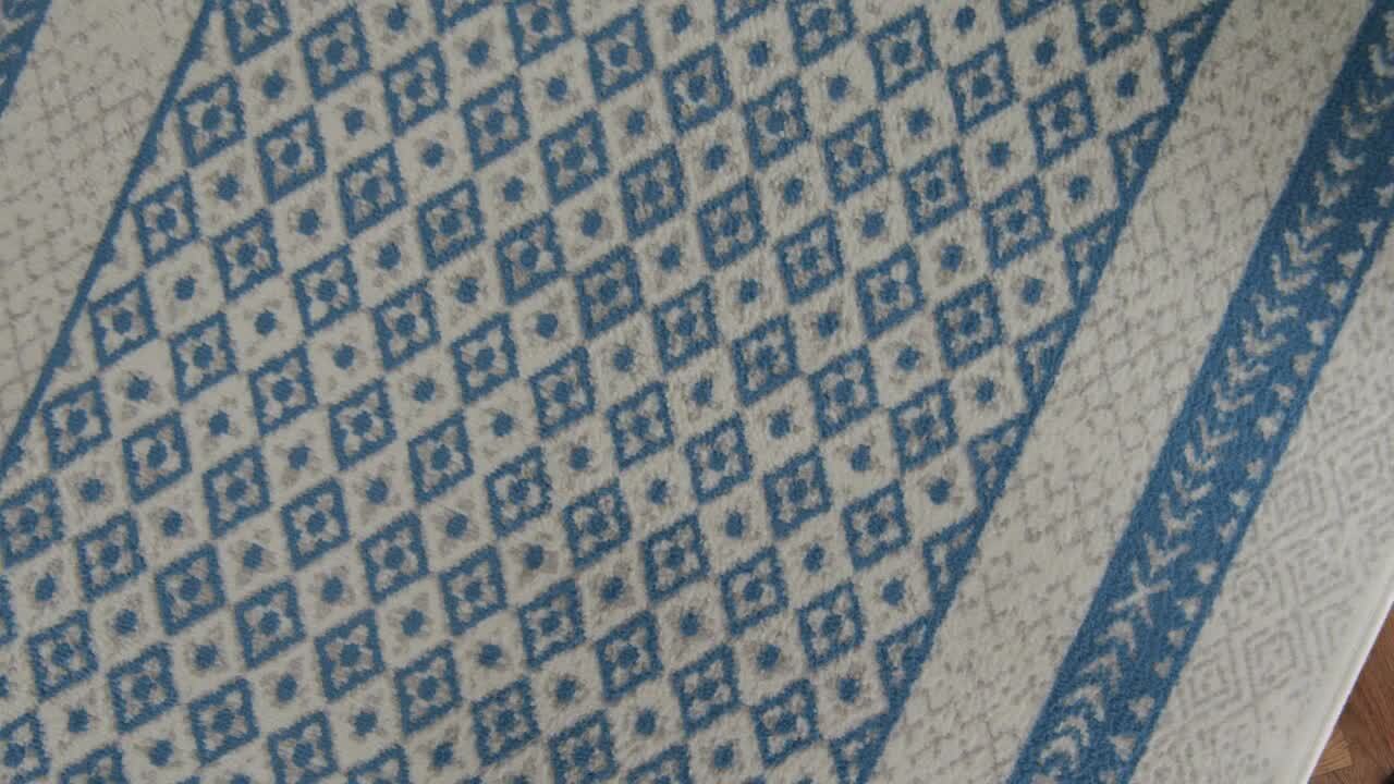 Nourison Whimsicle Ivory Blue 7 Ft. X 10 Ft. Geometric Contemporary ...