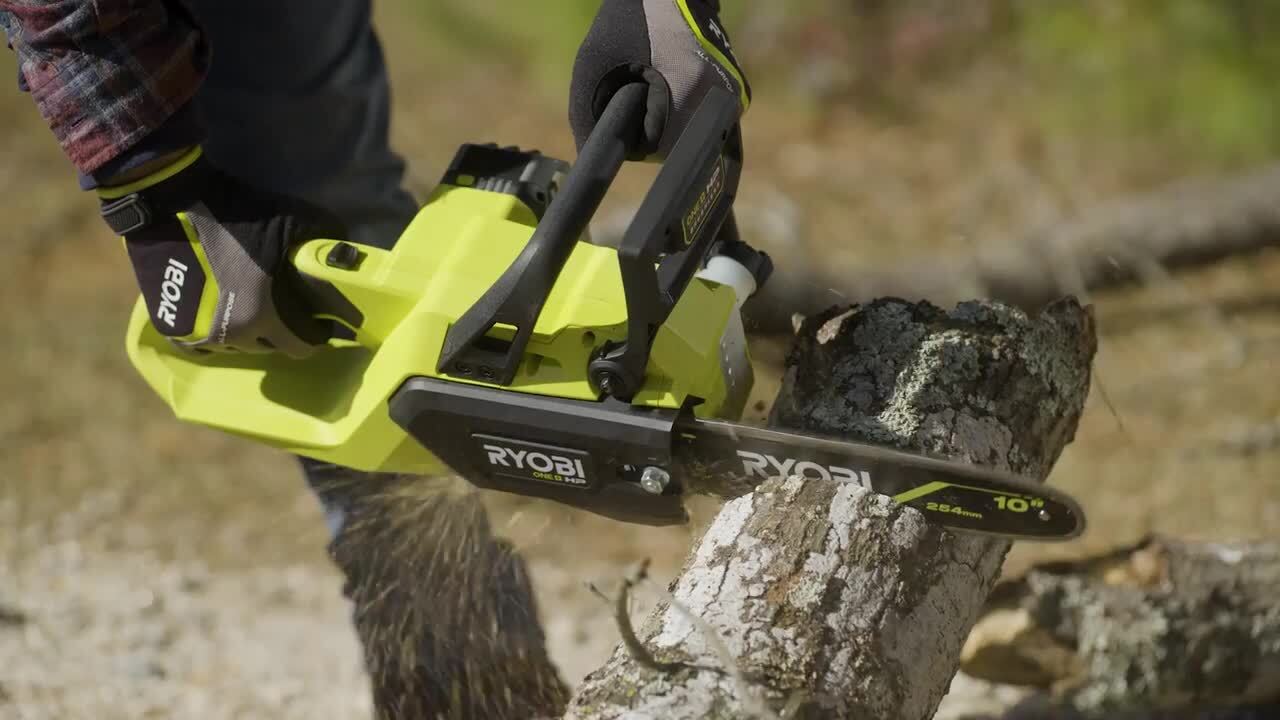 RYOBI ONE+ HP 18V Brushless 10 in. Cordless Battery Chainsaw (Tool RYOBI ONE+ HP 18V Brushless 10 in. Cordless Battery Chainsaw (Tool