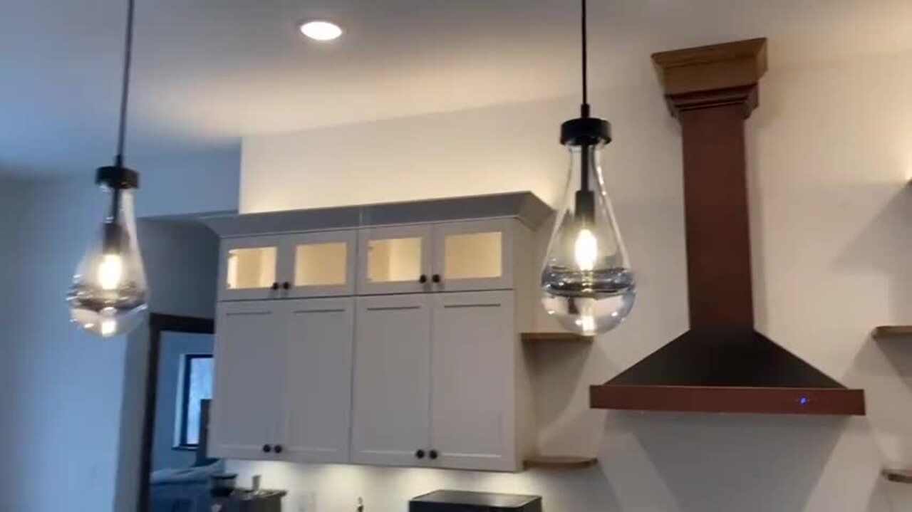 Yiosi Modern Raindrop Pendant Lights Kitchen Island, Flush Mount Ceiling Fixtures, Height Adjustable