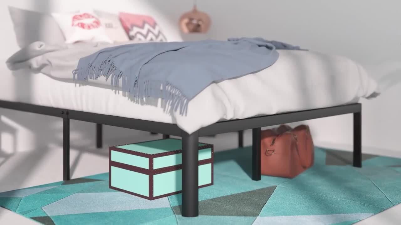 High rise online bed frame full