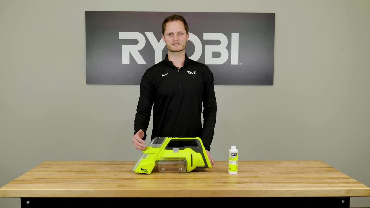How to Setup, Use, and Maintain the RYOBI 18V ONE+ HP Brushless SWIFTClean  Mid-Size Spot Cleaner 