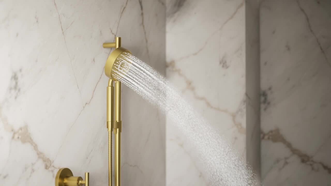 KOHLER Purist 3-Spray Wall Mount Handheld Shower Head 2.5 GPM in