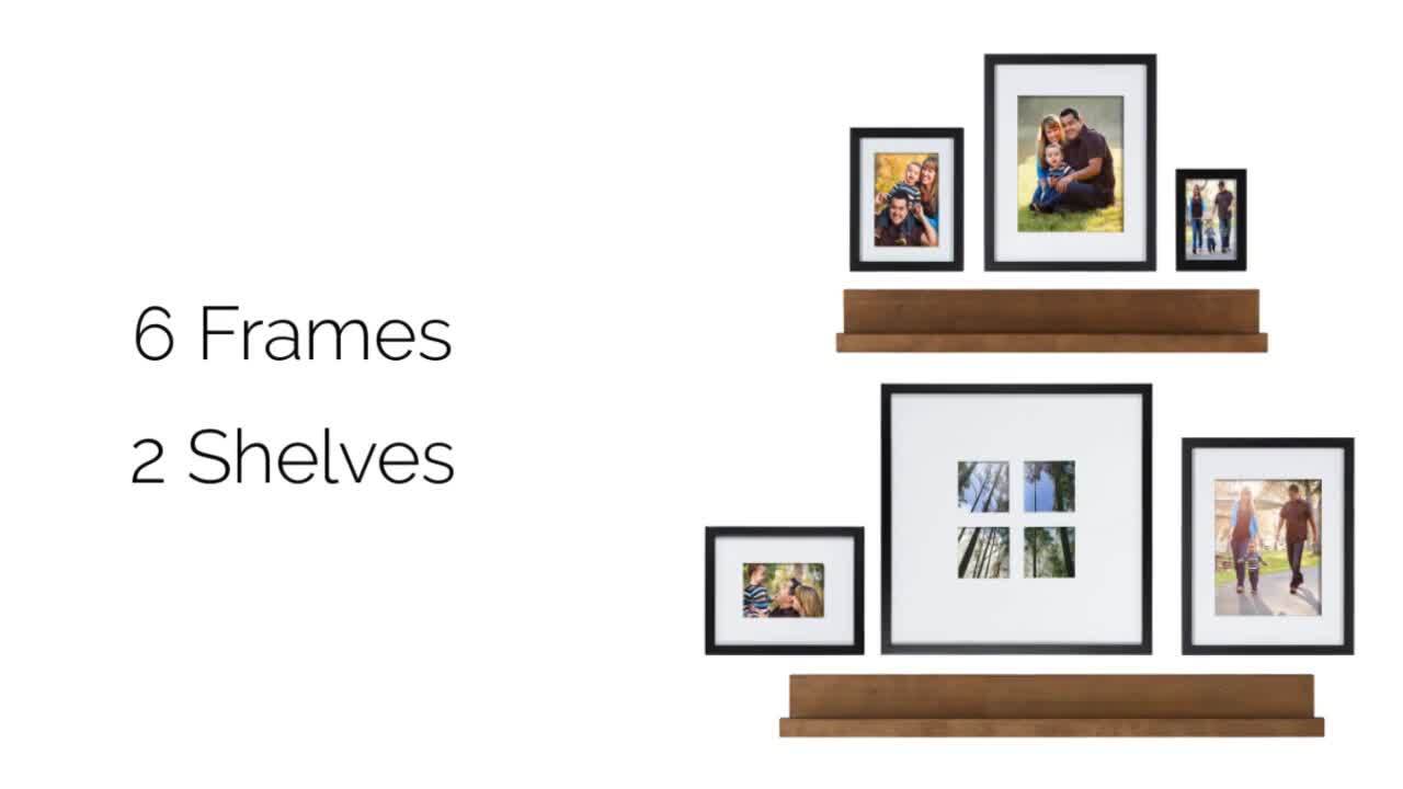 12x12 Frame for Four 4x6 Pictures Black Wood (10 Pcs per Box)