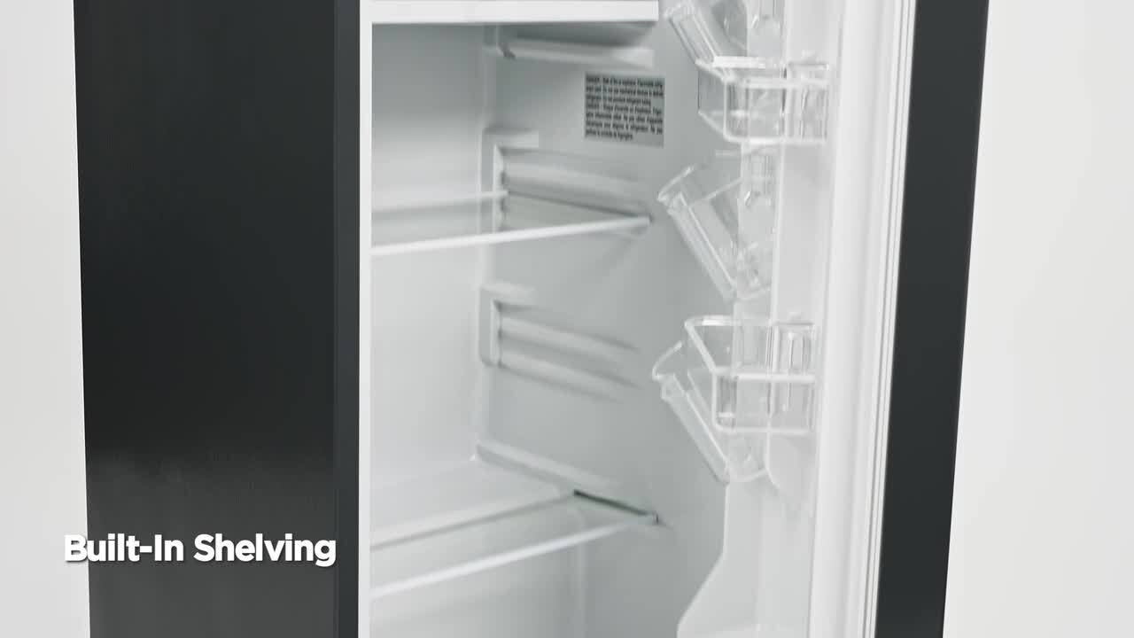 Frigidaire 3.2 cu. ft. Sleek Mini Refrigerator in Gray with Recessed Handle and Reversible Door EFR395-SLATE-6COM