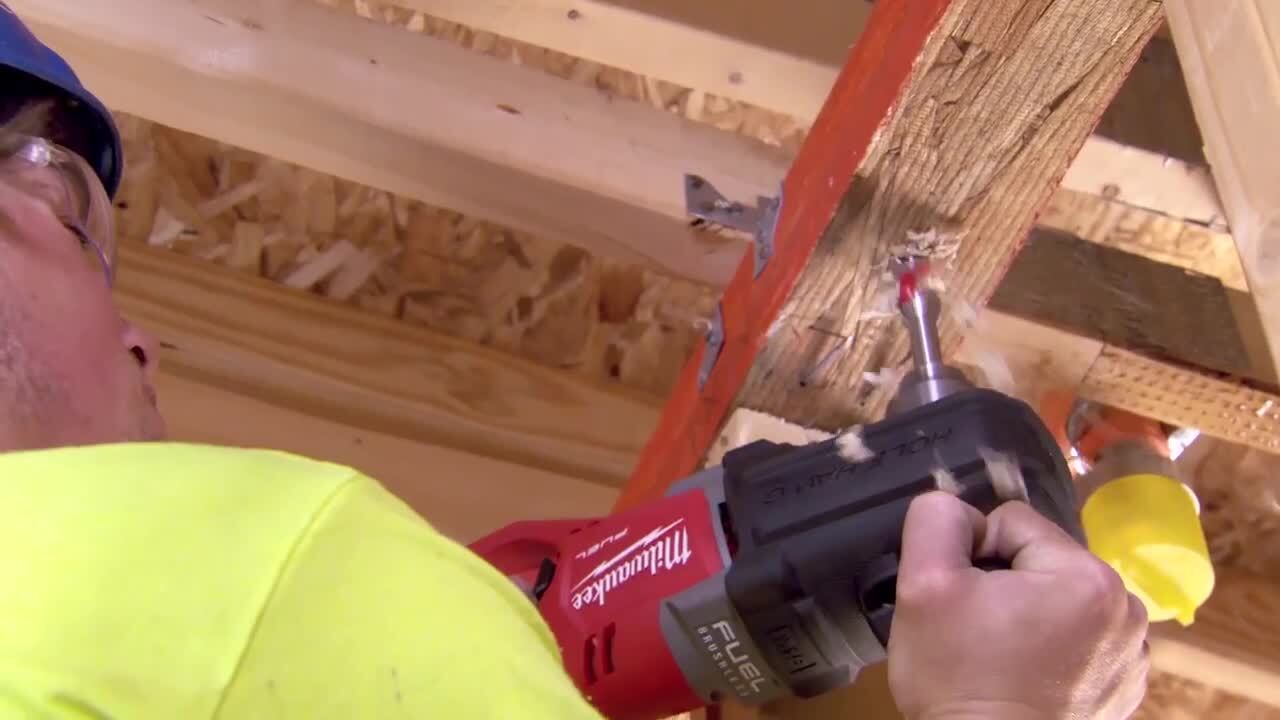Milwaukee M18 FUEL 18V Lithium-Ion Brushless Cordless Hole Hawg 7/16 in. Right  Angle Drill W/ Quick-Lok (Tool-Only) 2808-20 The Home Depot