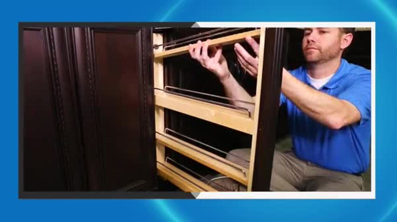 Rev-A-Shelf Maple 3 in. Pull-Out Base Filler Cabinet Rack with Soft ...