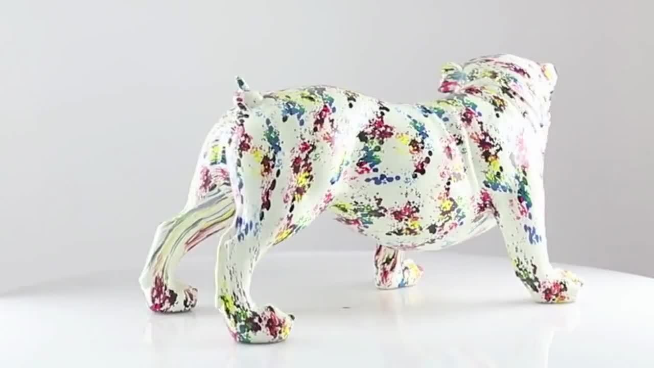 Novogratz Multi Colored Resin Dog Sculpture