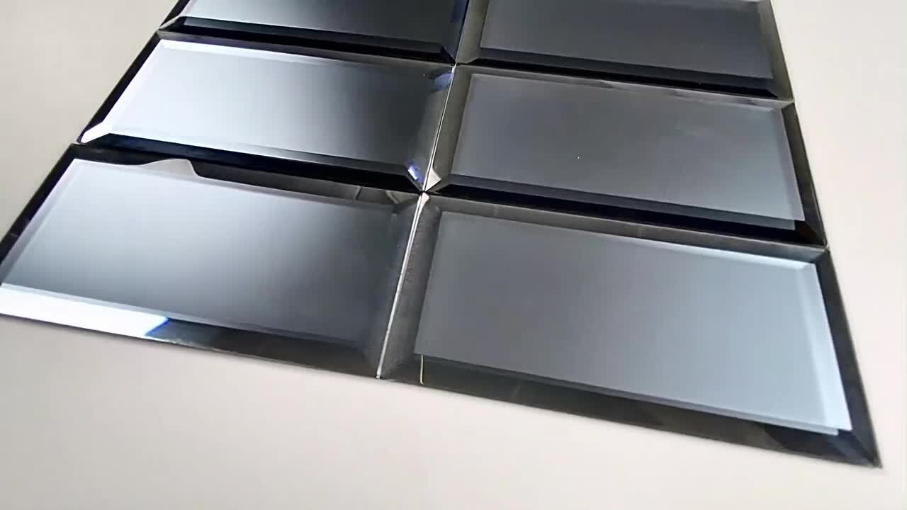 Abolos Reflections 88-Pack Eternal Silver/Mirrored 3-in x 6-in Mirrored Glass Subway Peel & Stick Wall Tile Abolos Reflections 88-Pack Eternal Silver/Mirrored 3-in x 6-in Mirrored Glass Subway Peel & Stick Wall Tile