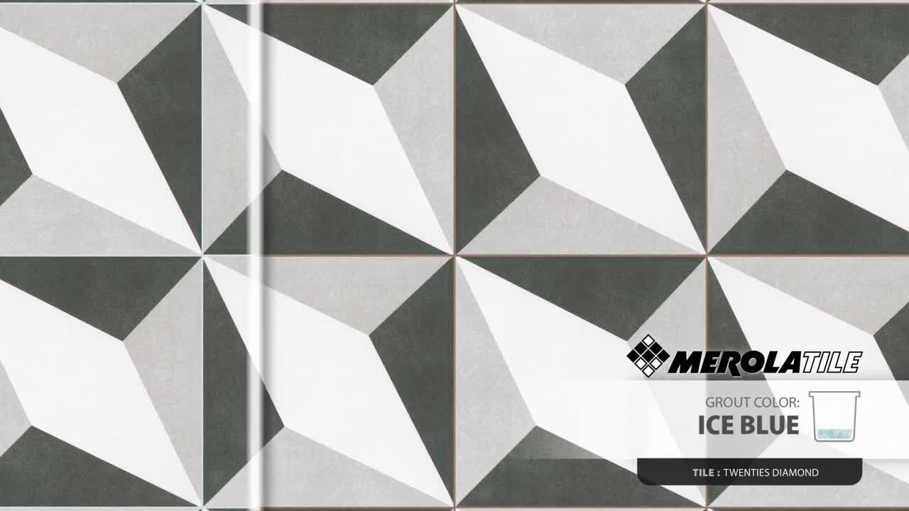 まーる Merola Tile Twenties Diamond 7-3/4 in. x 7-3/4 in. Ceramic
