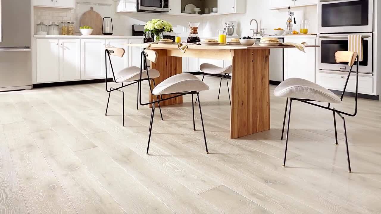 ASPEN FLOORING Timber Wolf White Oak 1/2 in. T x 7.5 in. W Water Resistant Wire Brush Engineered Hardwood Flooring (31.09 sqft/case)
