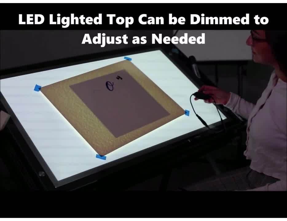 Light up drafting sales table