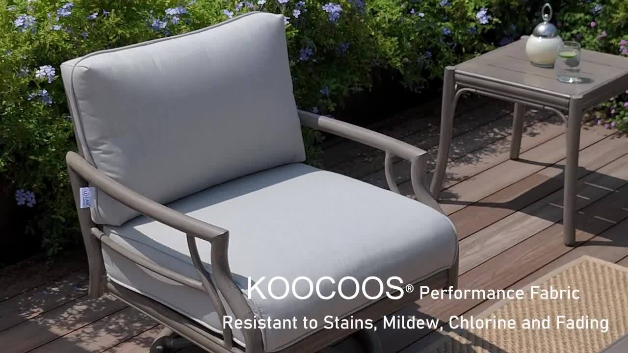 PEAK HOME FURNISHINGS Lamando 2-Piece Aluminum Patio Outdoor