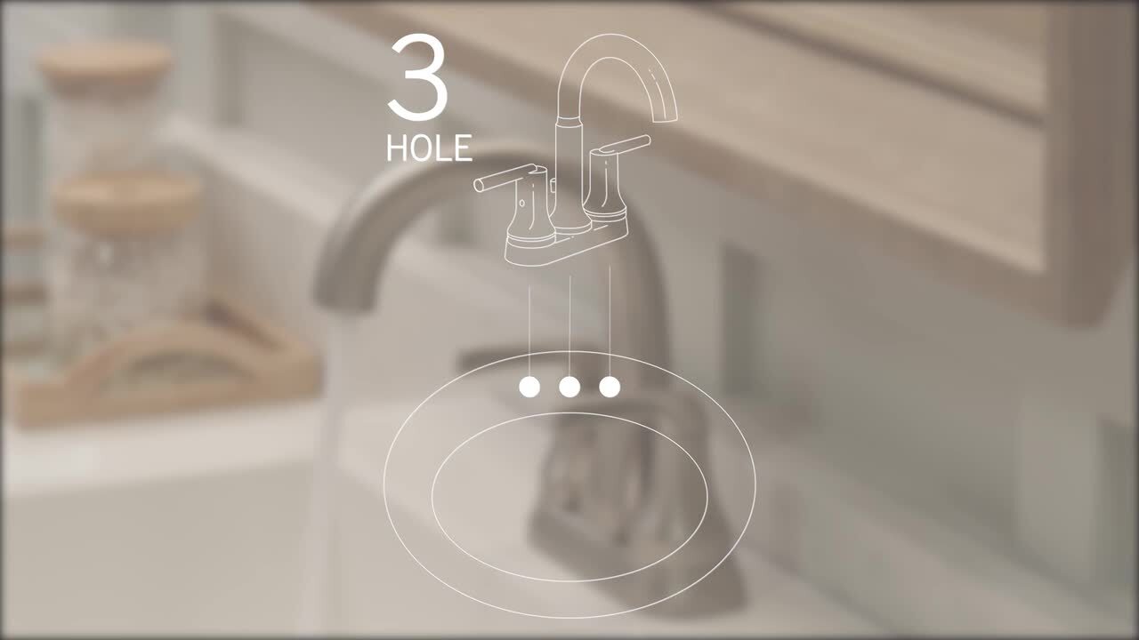 Portwood 4 in. Centerset 2-Handle Bathroom Faucet in SpotShield Brushed Nickel Portwood 4 in. Centerset 2-Handle Bathroom Faucet in SpotShield Brushed Nickel